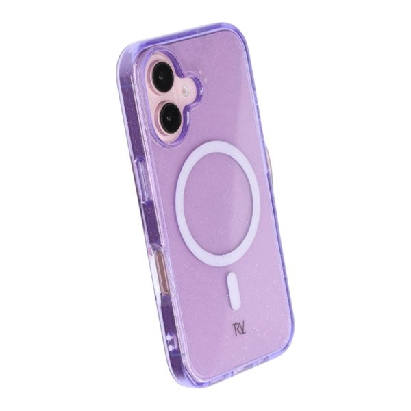Rvelon iPhone 16 Skal Glitter MagSafe Lila