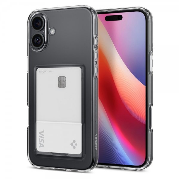 Spigen iPhone 16 Skal Crystal Slot Crystal Clear