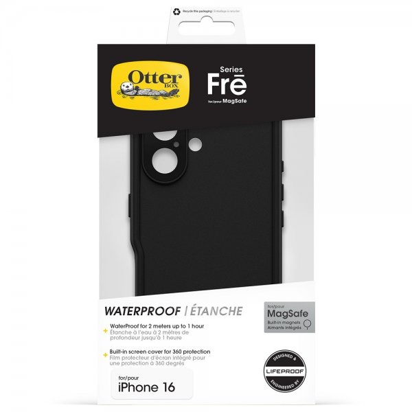 Otterbox iPhone 16 Skal Fre MagSafe Svart