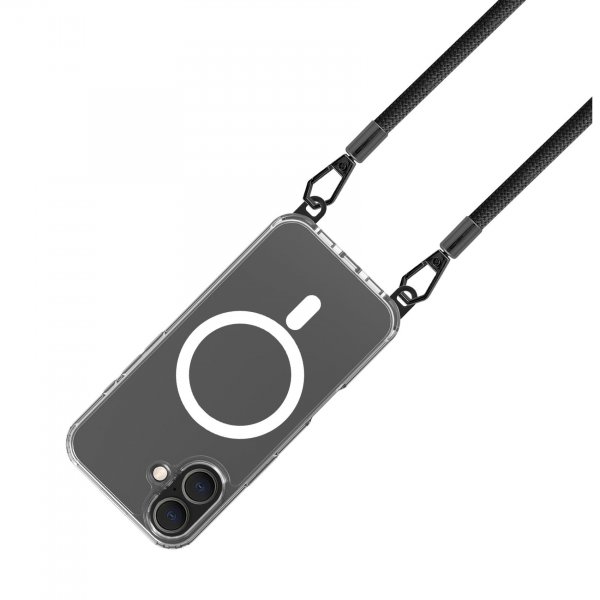 Celly iPhone 16 Skal Freedom Necklace MagSafe Transparent