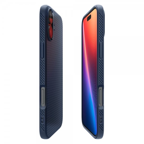 Spigen iPhone 16 Skal Liquid Air Navy Blue