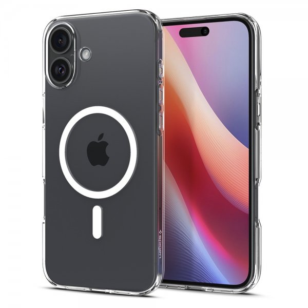Spigen iPhone 16 Skal Liquid Crystal MagFit Crystal Clear