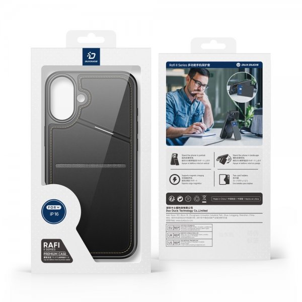 Dux Ducis iPhone 16 Skal Rafi II Series MagSafe Svart