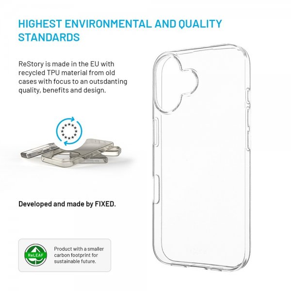 Fixed iPhone 16 Skal ReStory Transparent