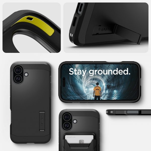 Spigen iPhone 16 Skal Tough Armor MagFit Svart