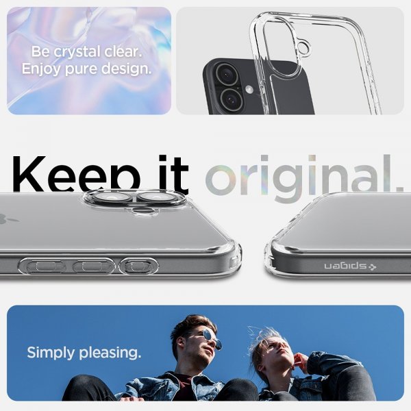 Spigen iPhone 16 Skal Ultra Hybrid Crystal Clear