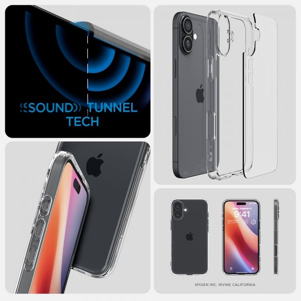 Spigen iPhone 16 Skal Ultra Hybrid Crystal Clear