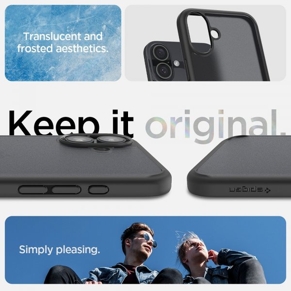 Spigen iPhone 16 Skal Ultra Hybrid Frost Black