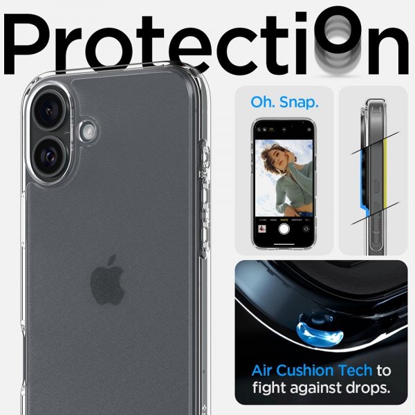 Spigen iPhone 16 Skal Ultra Hybrid Frost Clear