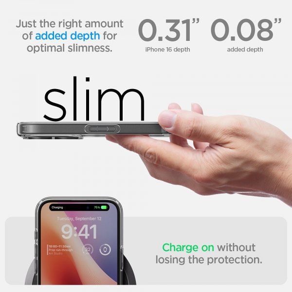 Spigen iPhone 16 Skal Ultra Hybrid Frost Clear