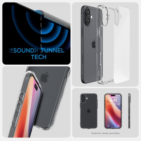 Spigen iPhone 16 Skal Ultra Hybrid Frost Clear