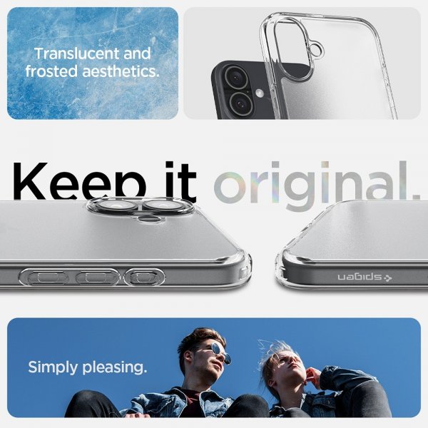 Spigen iPhone 16 Skal Ultra Hybrid Frost Clear