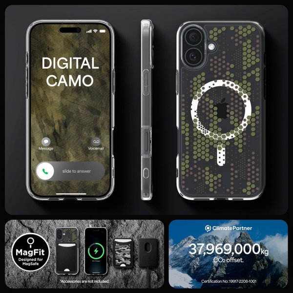 Spigen iPhone 16 Skal Ultra Hybrid MagFit Digital Camo