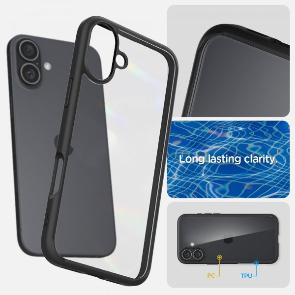 Spigen iPhone 16 Skal Ultra Hybrid Matte Svart