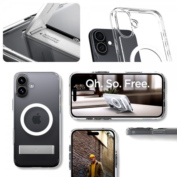 Spigen iPhone 16 Skal Ultra Hybrid S MagFit Crystal Clear