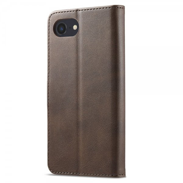 Lc.Imeeke iPhone 16e/17e Fodral med Kortfack Stativfunktion Mörkbrun
