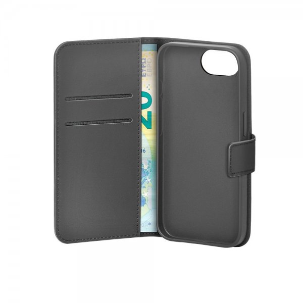 Puro iPhone 16e/17e Fodral Wallet Stand Svart
