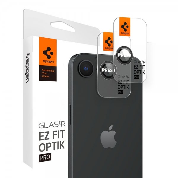 Spigen iPhone 16e/17e Kameraskydd GLAS.tR EZ Fit Optik Pro 2-pack
