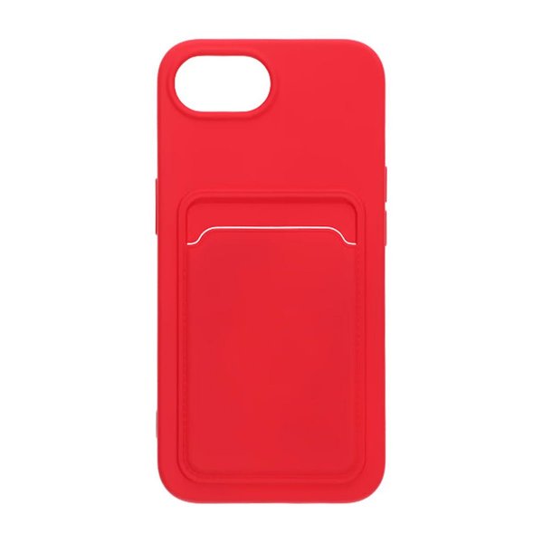 iPhone 16e/17e Skal Korthållare Röd