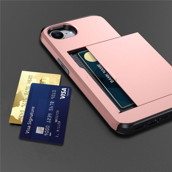 iPhone 16e/17e Skal Card Slide Blå