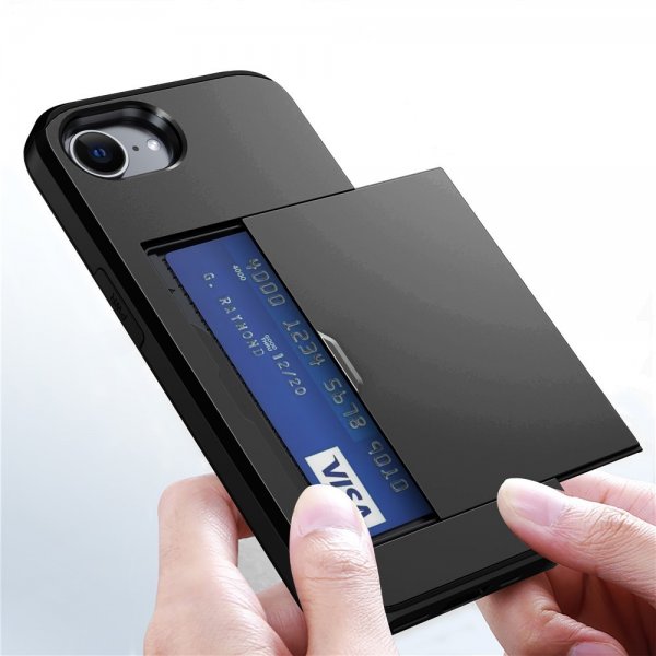 iPhone 16e/17e Skal Card Slide Svart
