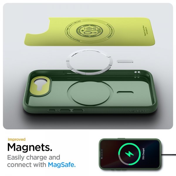 Spigen iPhone 16e/17e Skal Nano Pop MagFit Avo Green