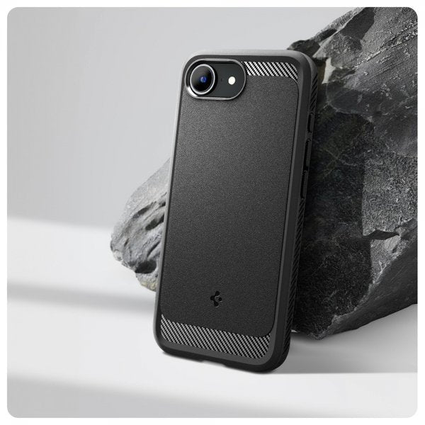 Spigen iPhone 16e/17e Skal Rugged Armor MagFit Matte Black