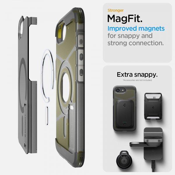 Spigen iPhone 16e/17e Skal Tough Armor MagFit Frost Black