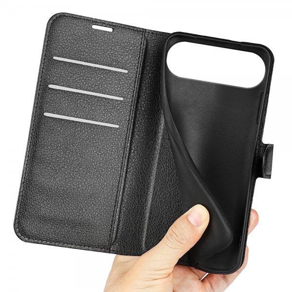 iPhone Air Fodral Litchi Svart