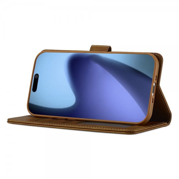 Lc.Imeeke iPhone Air Fodral med Kortfack Stativfunktion Ljusbrun