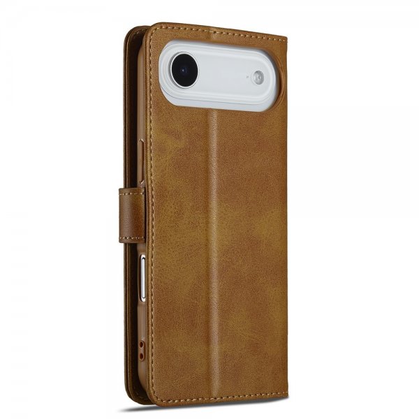 Lc.Imeeke iPhone Air Fodral med Kortfack Stativfunktion Ljusbrun
