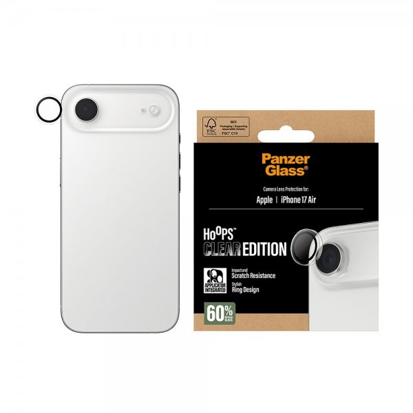 PanzerGlass iPhone Air Kameraskydd Hoops Transparent