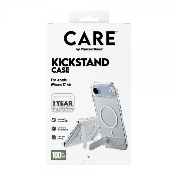 CARE by PanzerGlass iPhone Air Skal Kickstand MagSafe Transparent