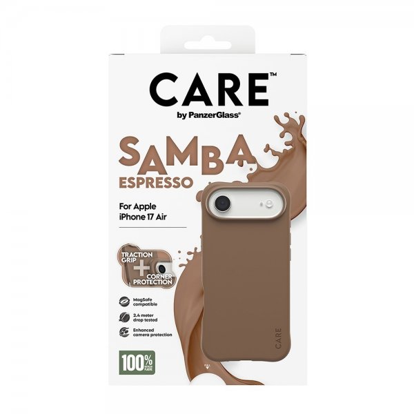 CARE by PanzerGlass iPhone Air Skal Samba MagSafe Espresso