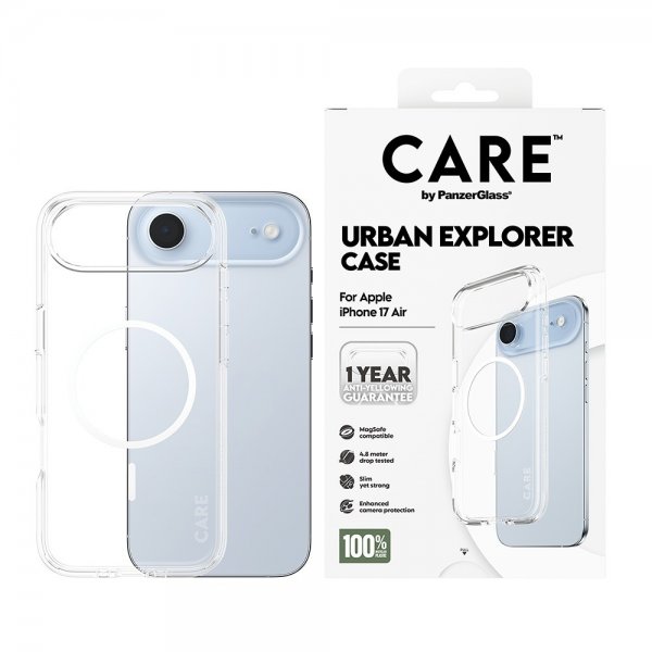 CARE by PanzerGlass iPhone Air Skal Urban Explorer MagSafe Vit