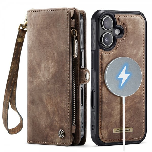CaseMe iPhone 17 Fodral 008 Series Löstagbart Skal Brun