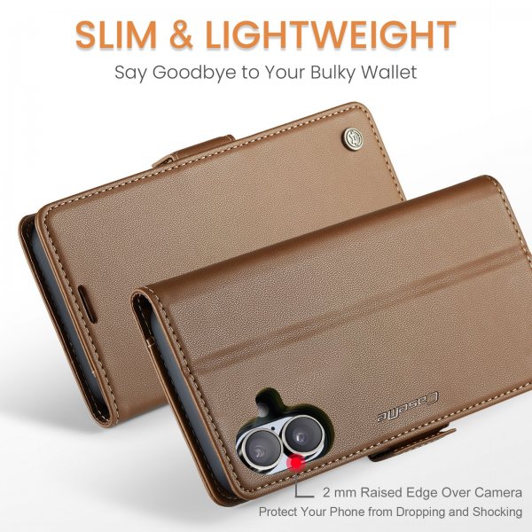 CaseMe iPhone 17 Fodral 023 Series Brun