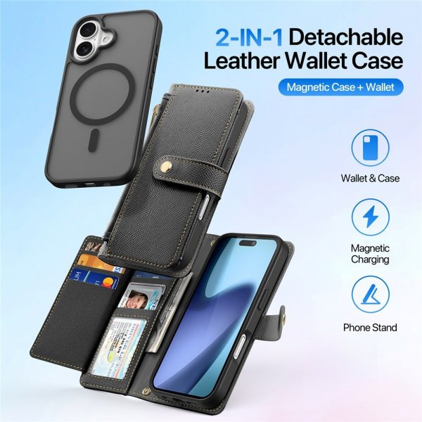 Dux Ducis iPhone 17 Fodral 2-i-1 Lawa Series MagSafe Svart