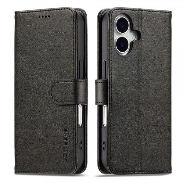 Lc.Imeeke iPhone 17 Fodral med Kortfack Stativfunktion Svart