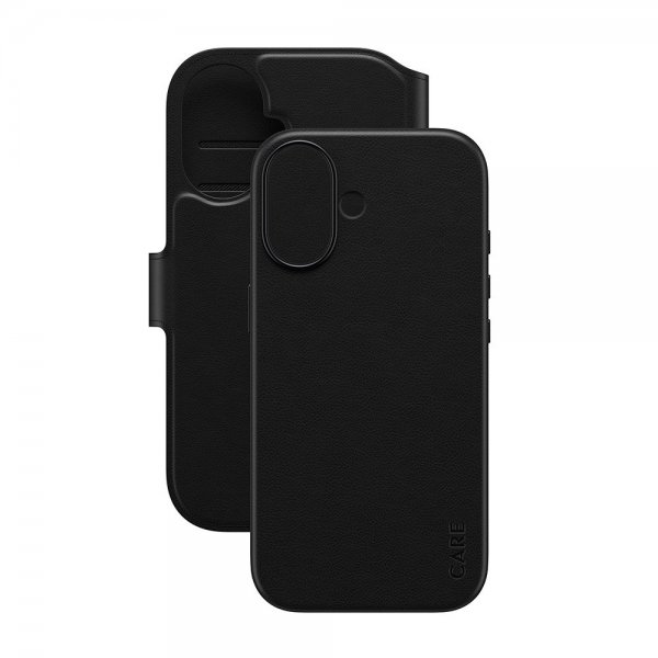 CARE by PanzerGlass iPhone 17 Fodral Tango Two-in-One Wallet MagSafe Svart