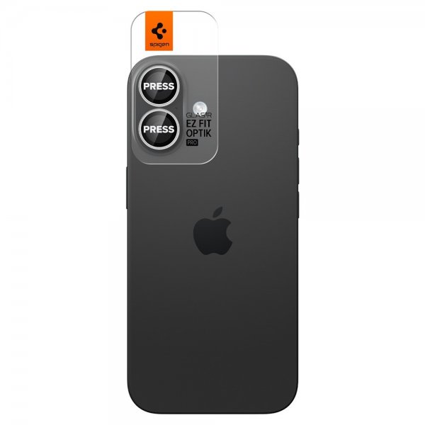 Spigen iPhone 17 Kameraskydd GLAS.tR EZ Fit Optik Pro 2-pack Silver