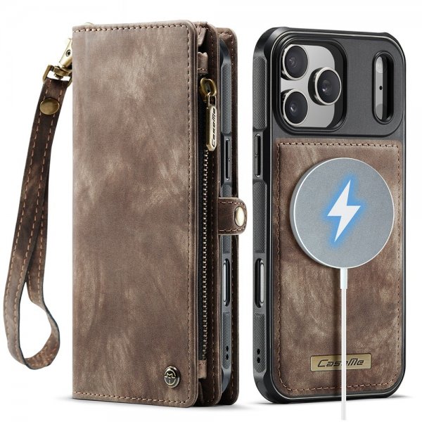 CaseMe iPhone 17 Pro Fodral 008 Series Löstagbart Skal Brun