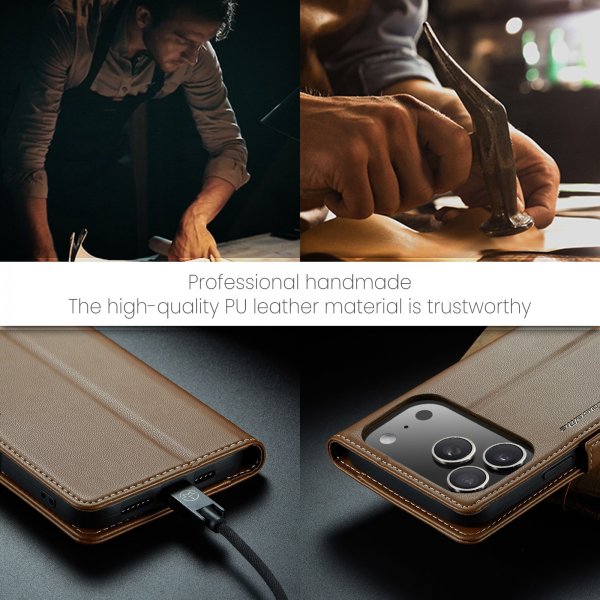 CaseMe iPhone 17 Pro Fodral 023 Series Brun
