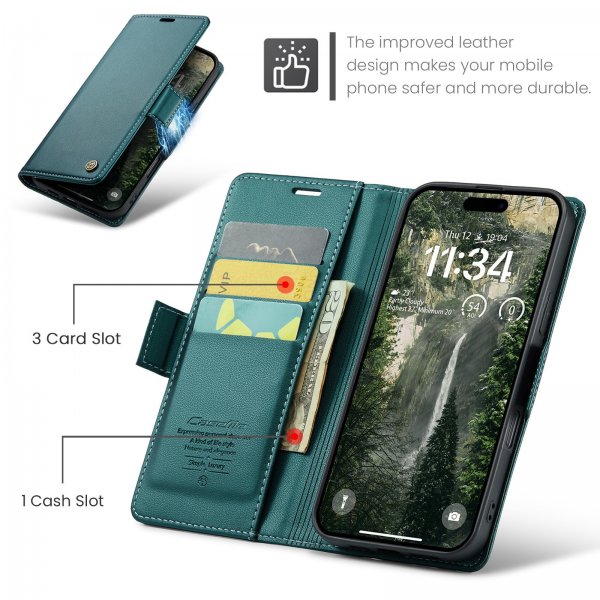 CaseMe iPhone 17 Pro Fodral 023 Series Grön