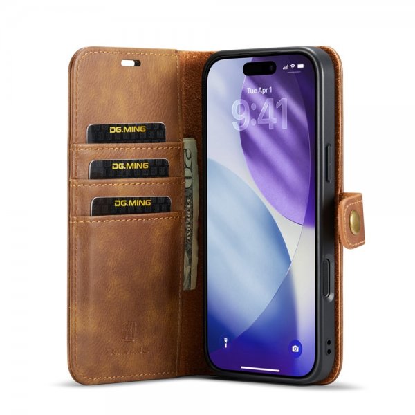 Dg.Ming iPhone 17 Pro Fodral med Löstagbart Skal Brun