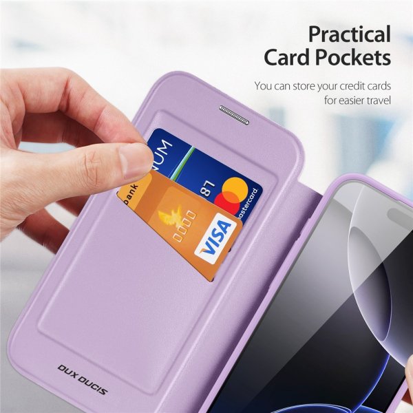 Dux Ducis iPhone 17 Pro Fodral Skin X Pro Series MagSafe Lila