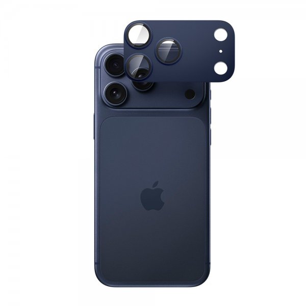 Spigen iPhone 17 Pro Kameraskydd Glas.tR EZ Fit Optik Pro XL Blå