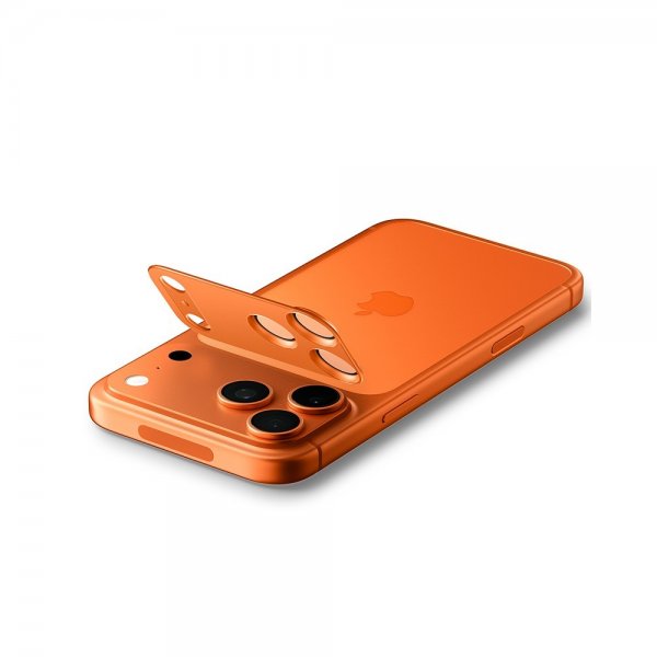 Spigen iPhone 17 Pro Kameraskydd Glas.tR EZ Fit Optik Pro XL Orange