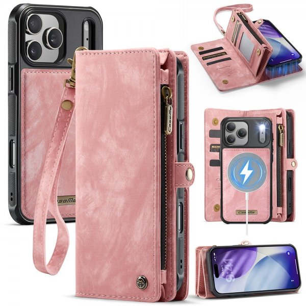 CaseMe iPhone 17 Pro Max Fodral 008 Series Löstagbart Skal Rosa
