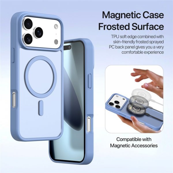Dux Ducis iPhone 17 Pro Max Fodral 2-i-1 Lawa Series MagSafe Blå